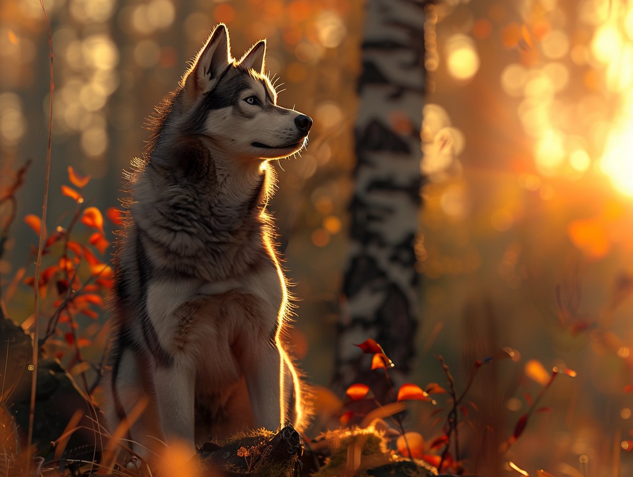 districlubmedical_an_alaskan_malamute_alone_at_sunset_in_the_wo_7cfec8a9-57b9-441c-bbe1-82811c7e56bb copie